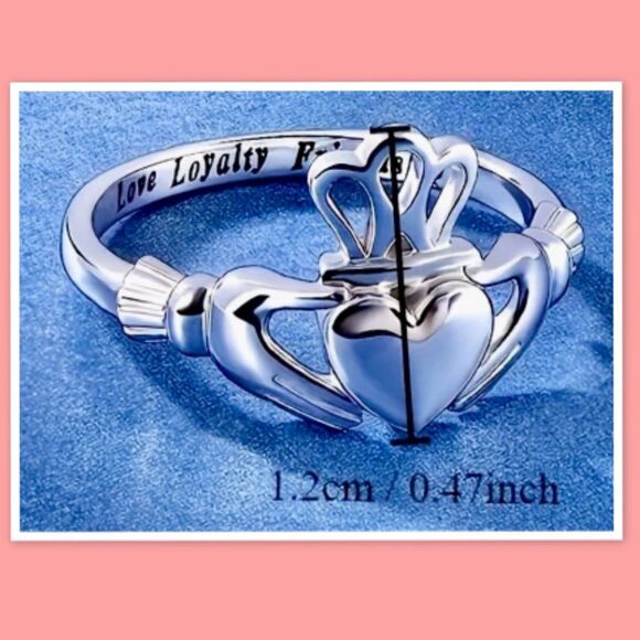 Sterling Silver Claddagh Ring - Picture 3 of 6